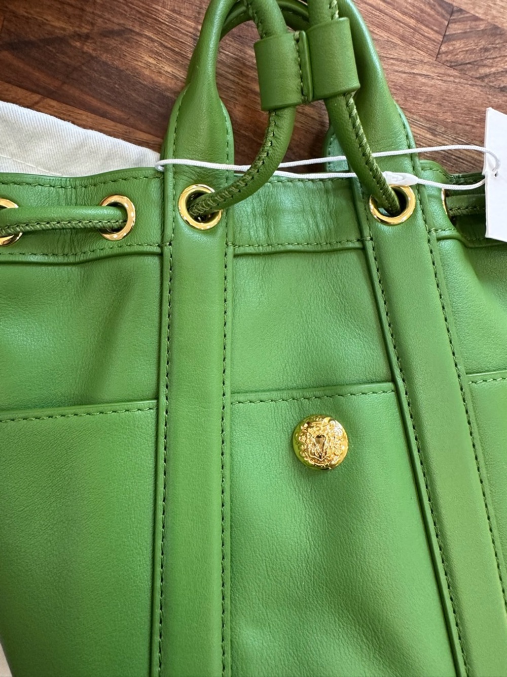 NWT - Veronica Beard - Mini Goody Bag - in Lemon Grass Green - Picture 10 of 15